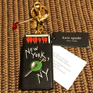 NWT-Kate Spade-Perfect Match Matchbook Key Fob/Bag Charm-$110
